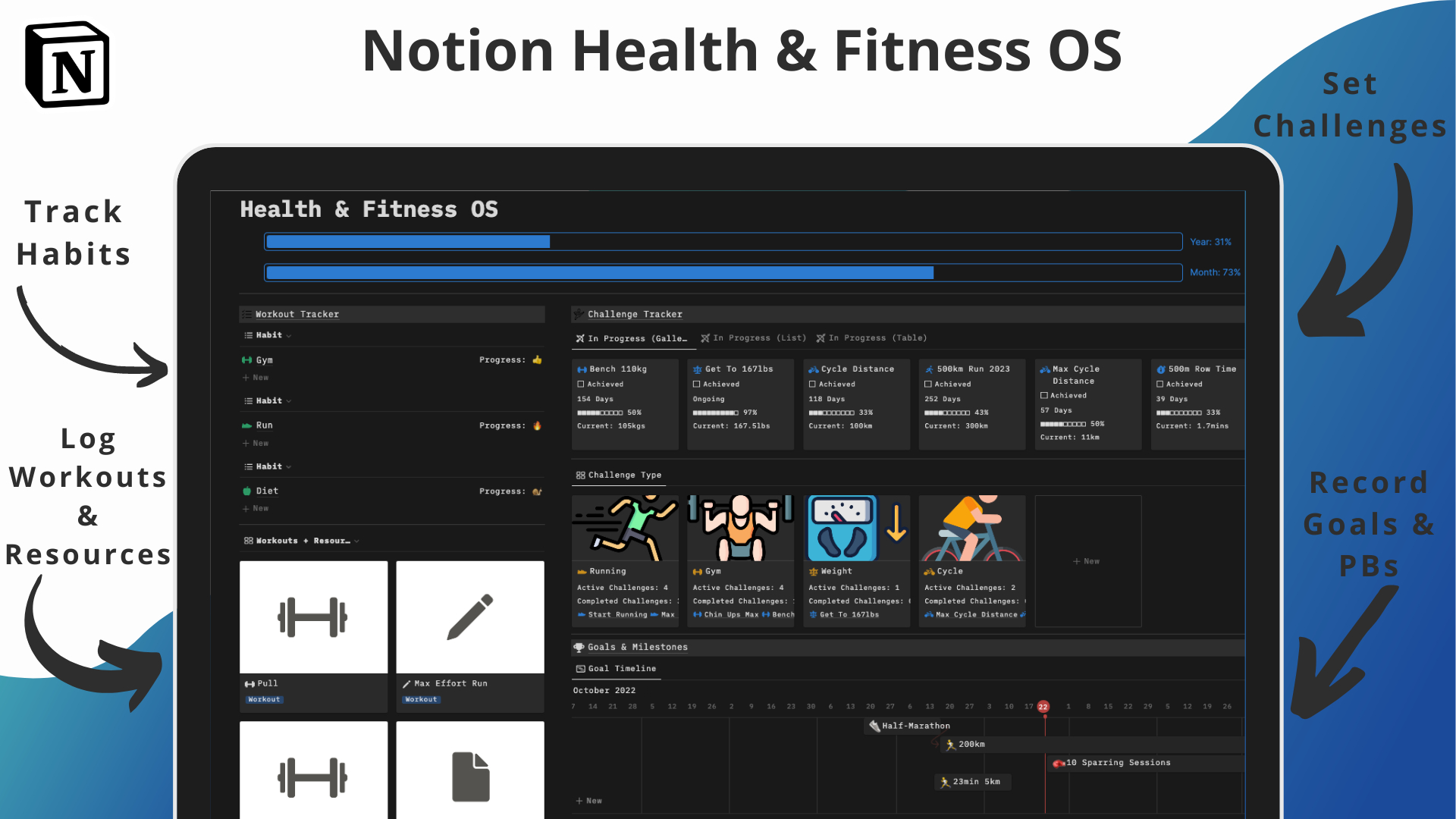 Notion Health & Fitness OS